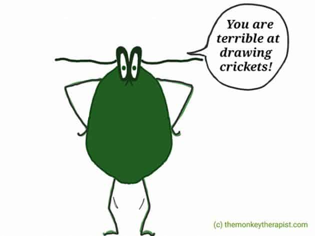 Green Negative Self-Talk Cricket